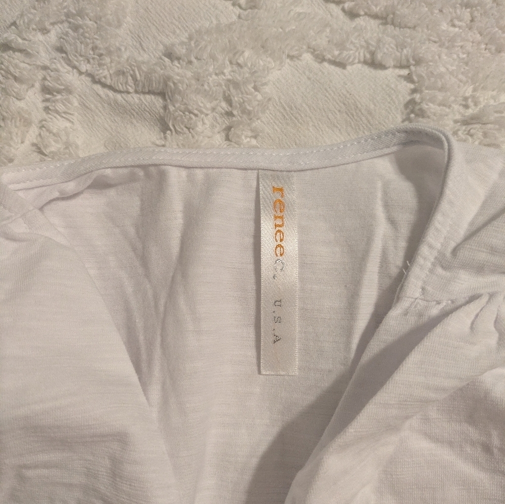 Renee C. White Sleeveless Top - Picture 3 of 3